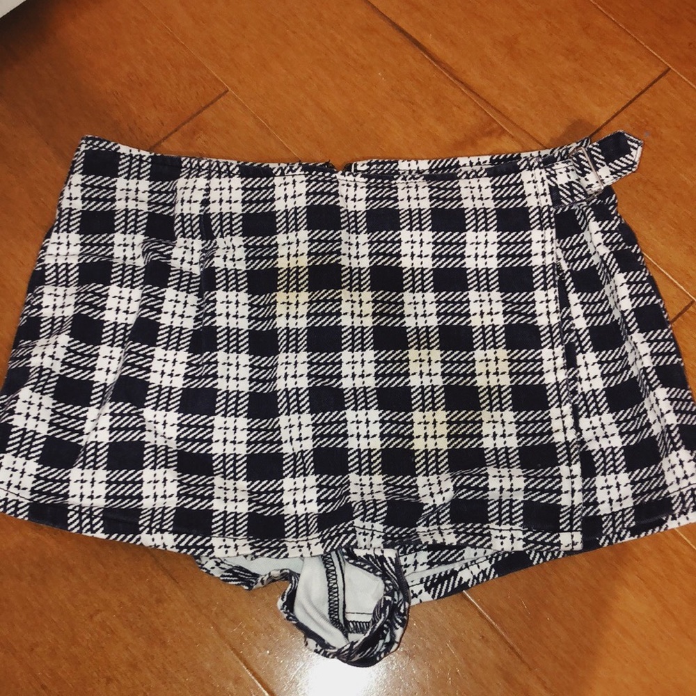 Plaid urban outfitters skort